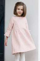 Kleid - Blassrosa Tweed