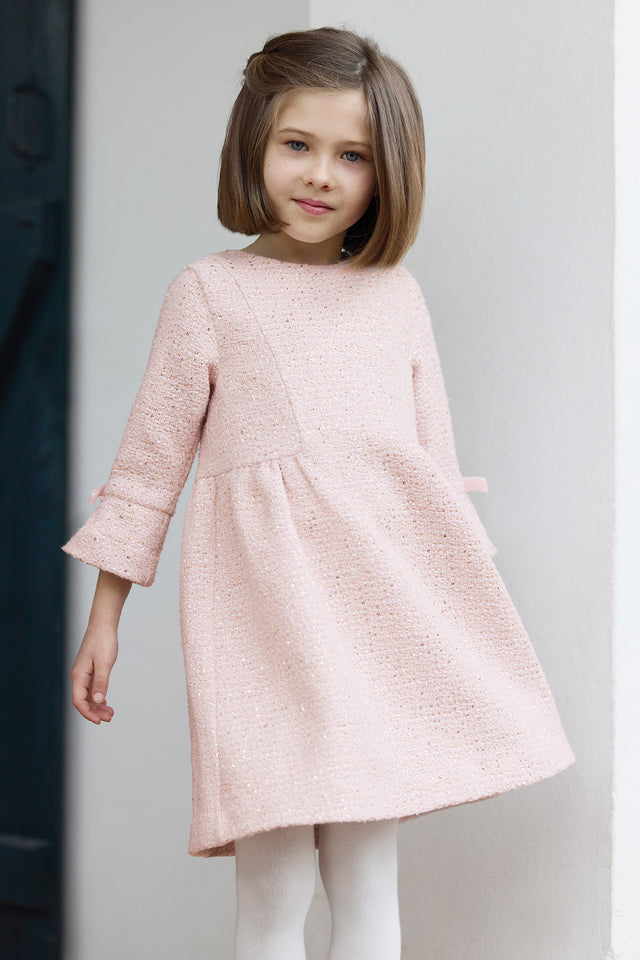 Dress - Pale pink tweed - Image principale