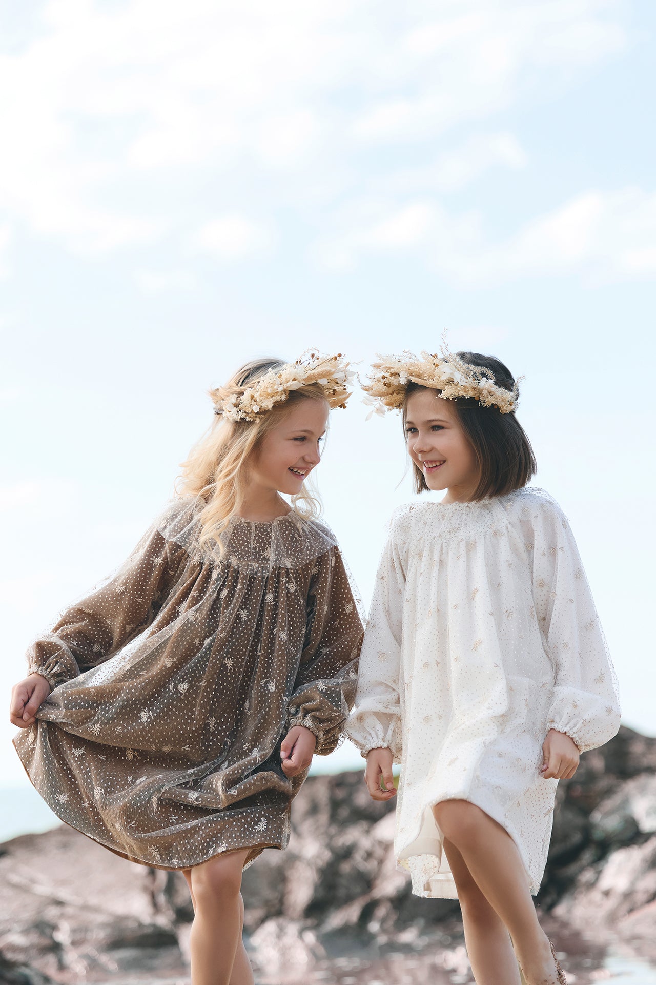 Robe - Bronze velours et tulle