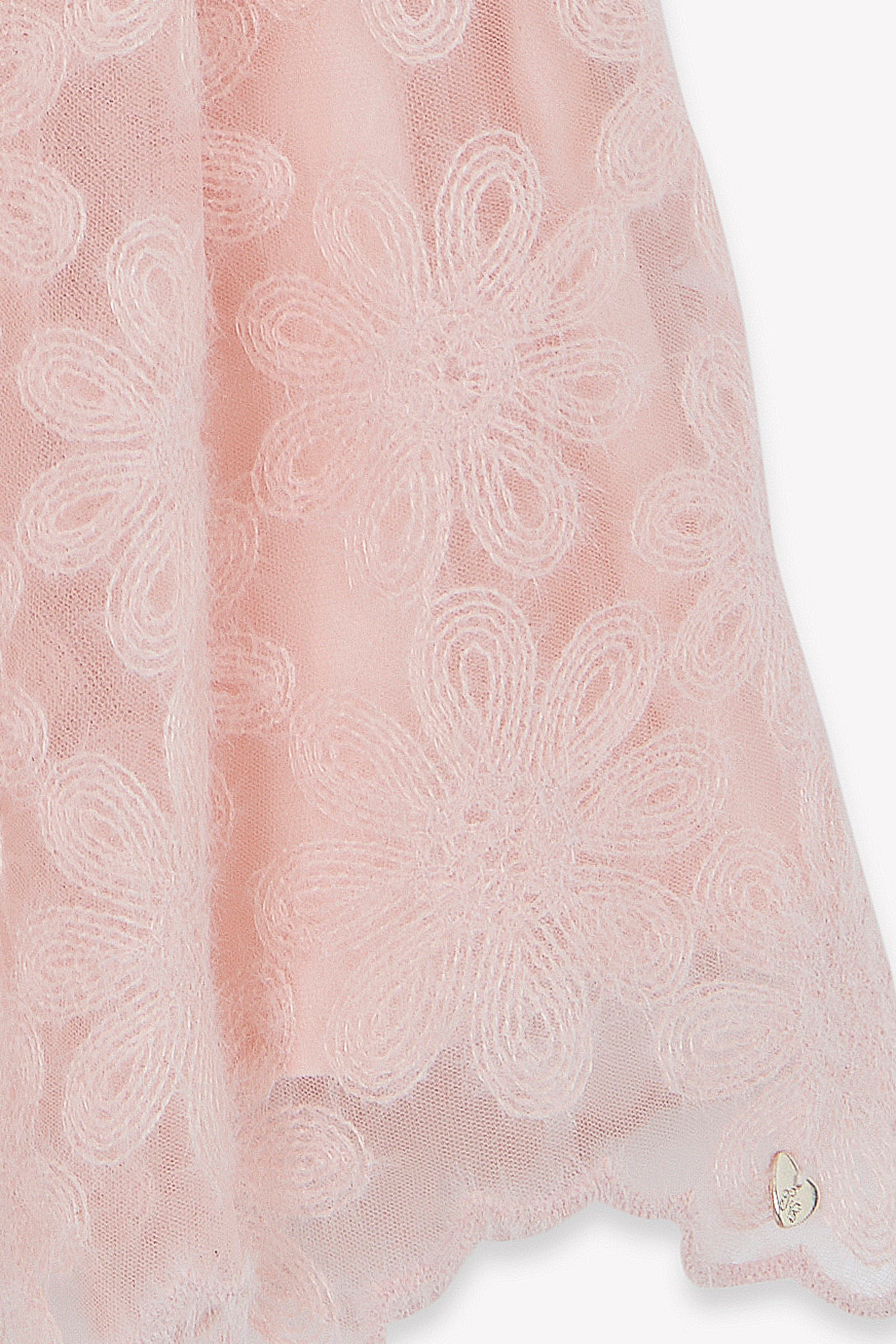 Robe - Rose poudré tulle fleuri