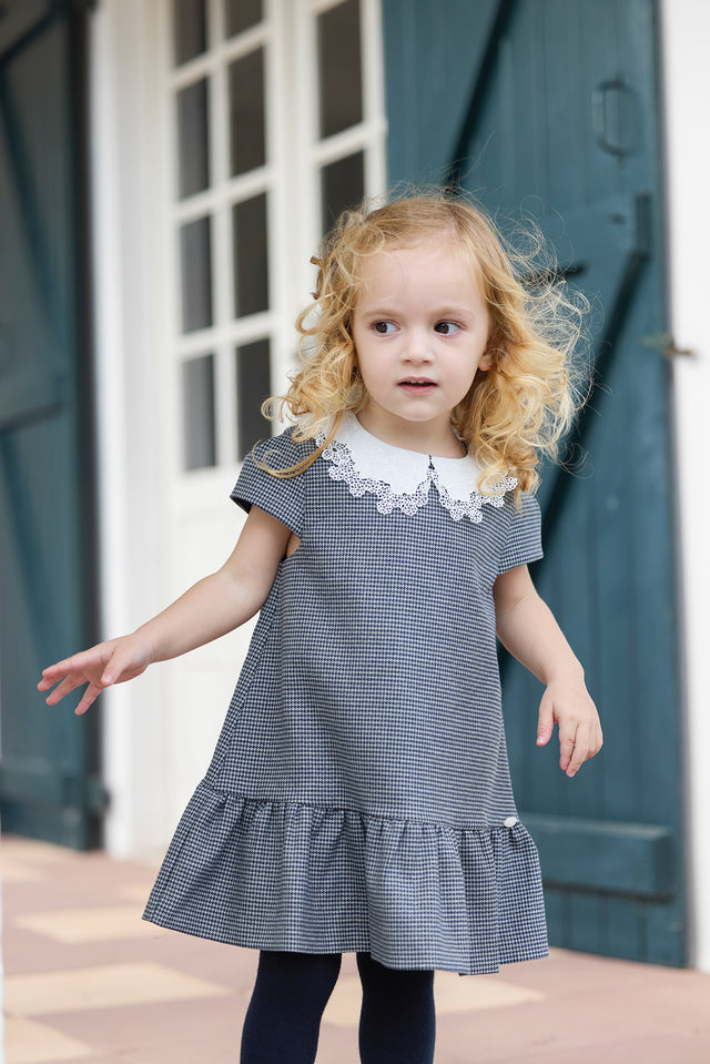 Robe - Marine vichy irisé - Image principale