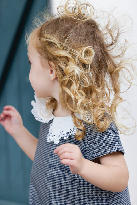 Robe - Marine vichy irisé - Image principale