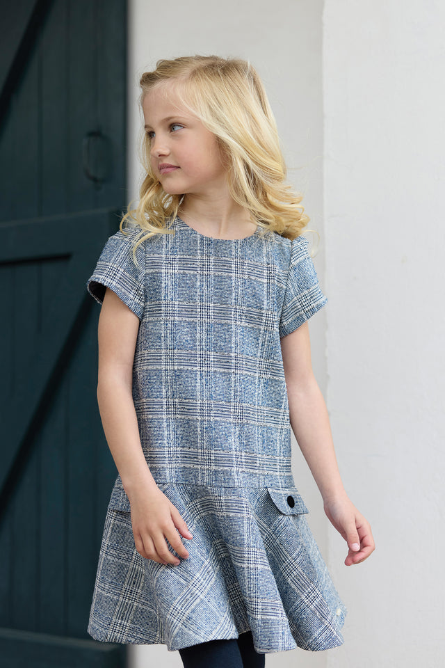 Dress - Navy tweed - Image principale