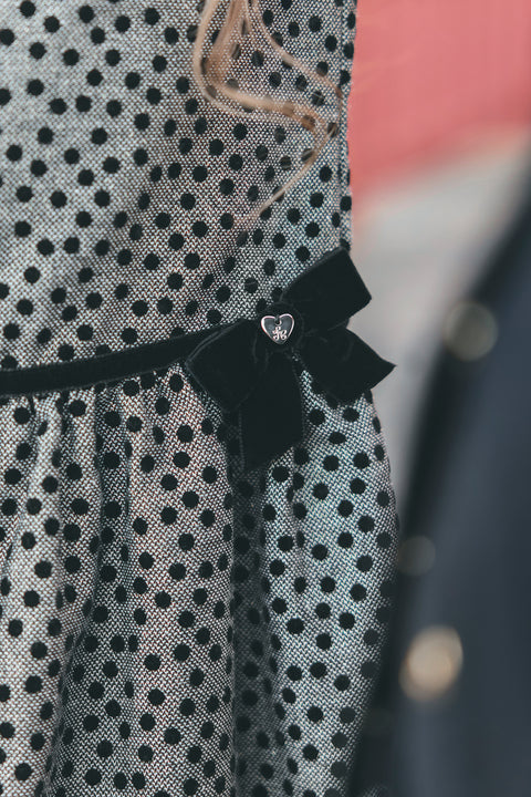 Robe - Noir à pois - Image principale