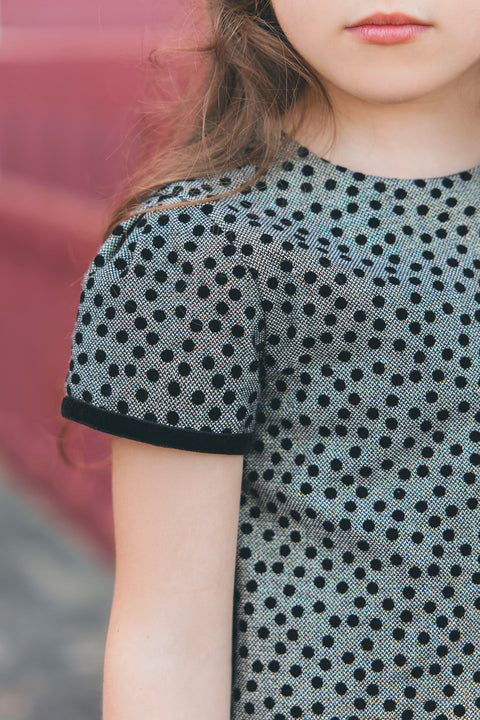 Robe - Noir à pois - Image principale