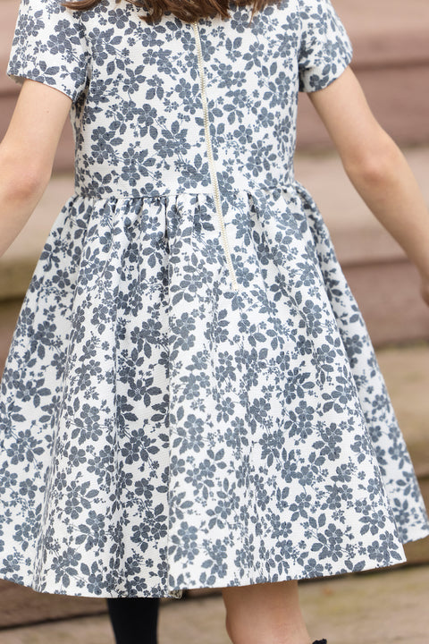 Dress - Ecru flowery - Image principale