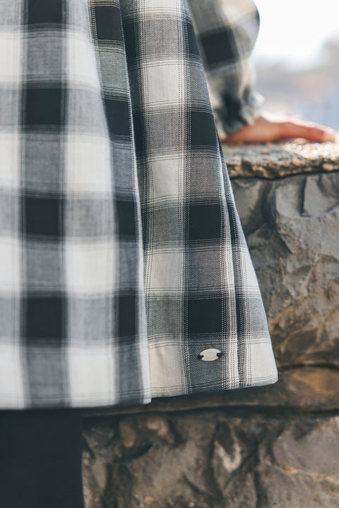 Robe - Noir à carreaux - Image principale