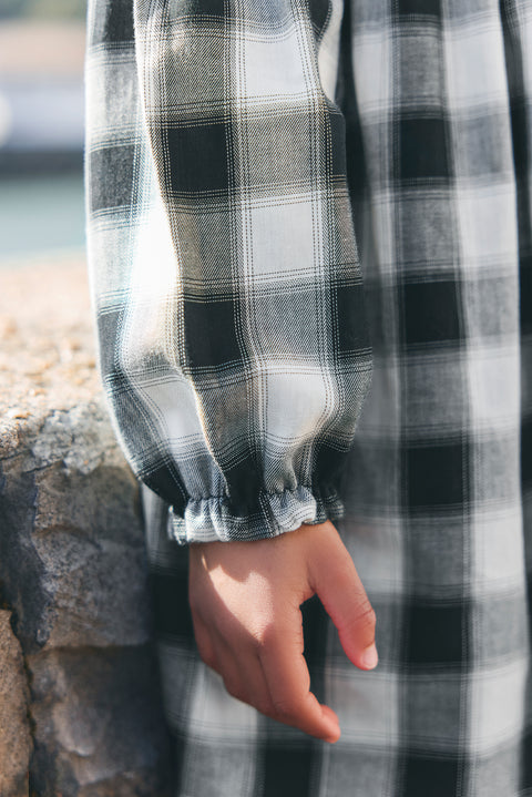 Robe - Noir à carreaux - Image principale