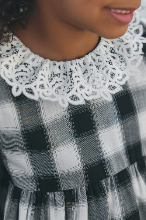 Robe - Noir à carreaux - Image principale