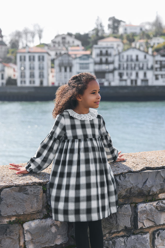 Robe - Noir à carreaux - Image principale