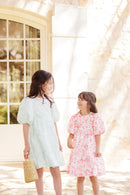 Jurk - Groen Inspirerend water Toile de Jouy