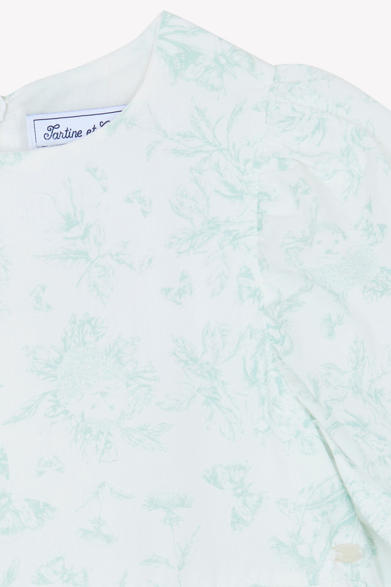 Jurk - Groen Inspirerend water Toile de Jouy