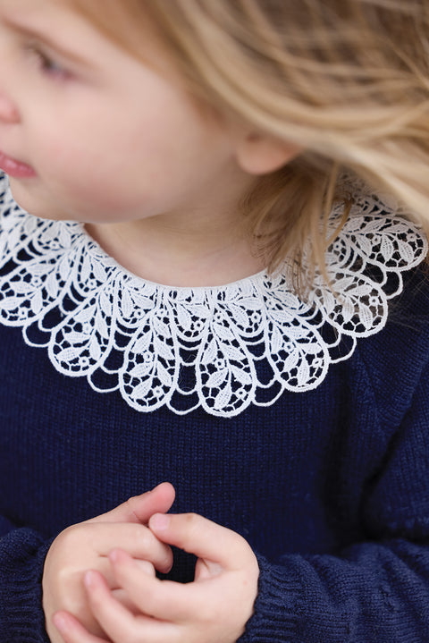 Robe - Marine en maille - Image principale