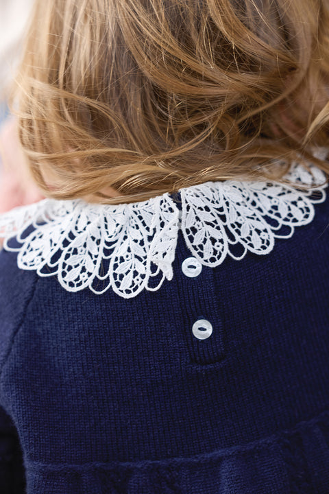 Robe - Marine en maille - Image principale