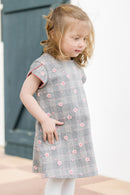 Robe - Gris chiné fleurs