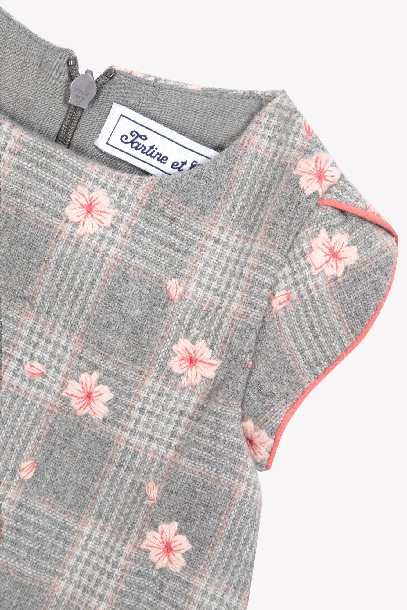 Robe - Gris chiné fleurs