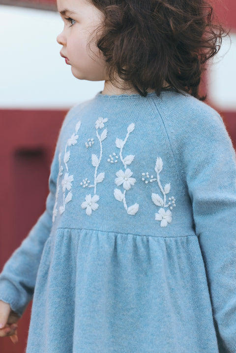 Robe - Vert d'eau en maille - Image principale