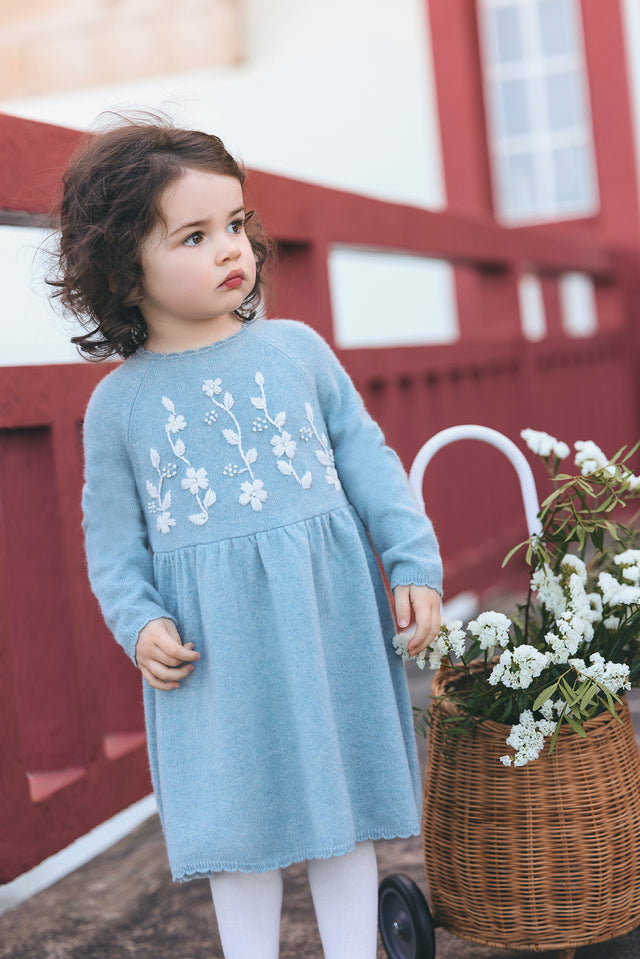 Robe - Vert d'eau en maille - Image principale