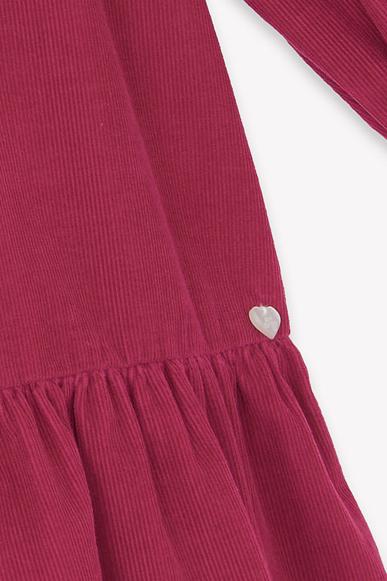 Kleid - Magenta Samt