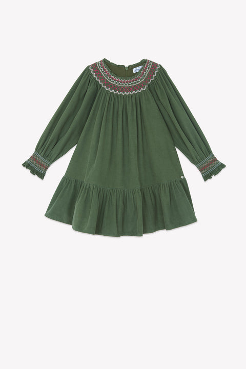 Dress - Grey-green velvet - Image principale