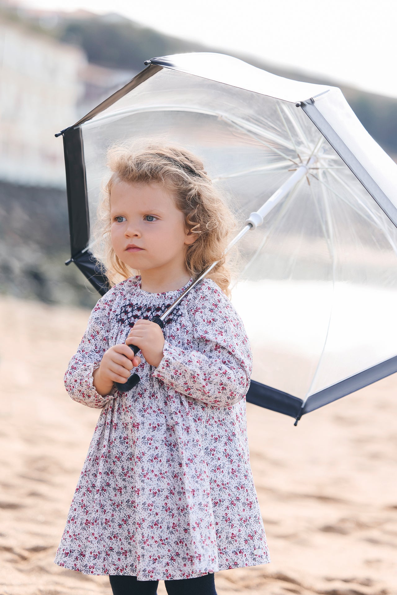 Robe Ecru imprimé fleuri Fille Tartine et Chocolat1