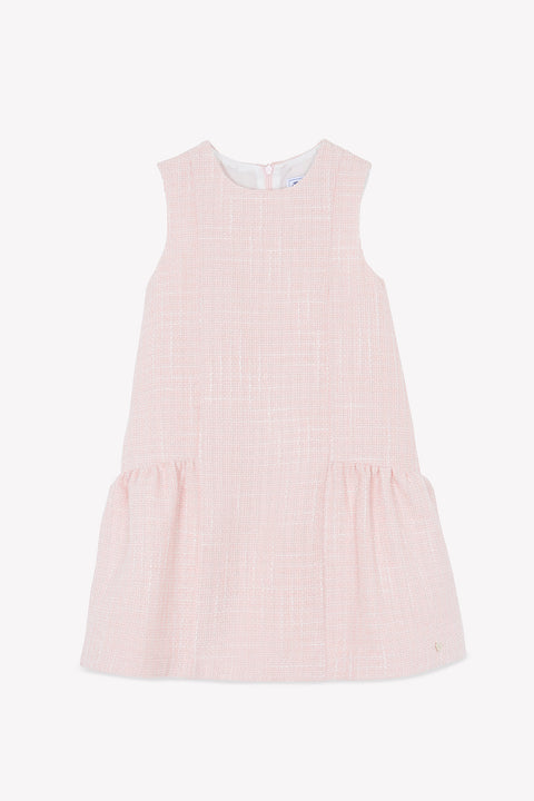 Robe - Rose poudré en tweed - Image principale