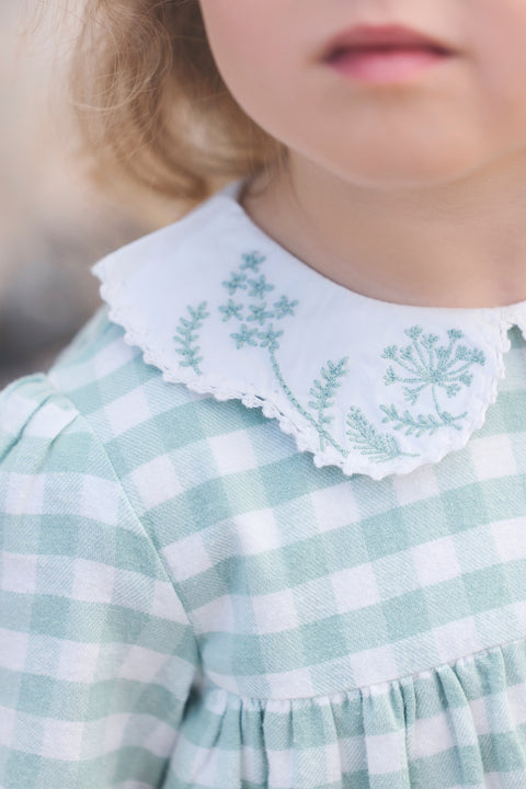 Robe - Vert d'eau vichy - Image principale