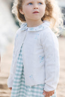 Cardigan - Emeraude broderie florale