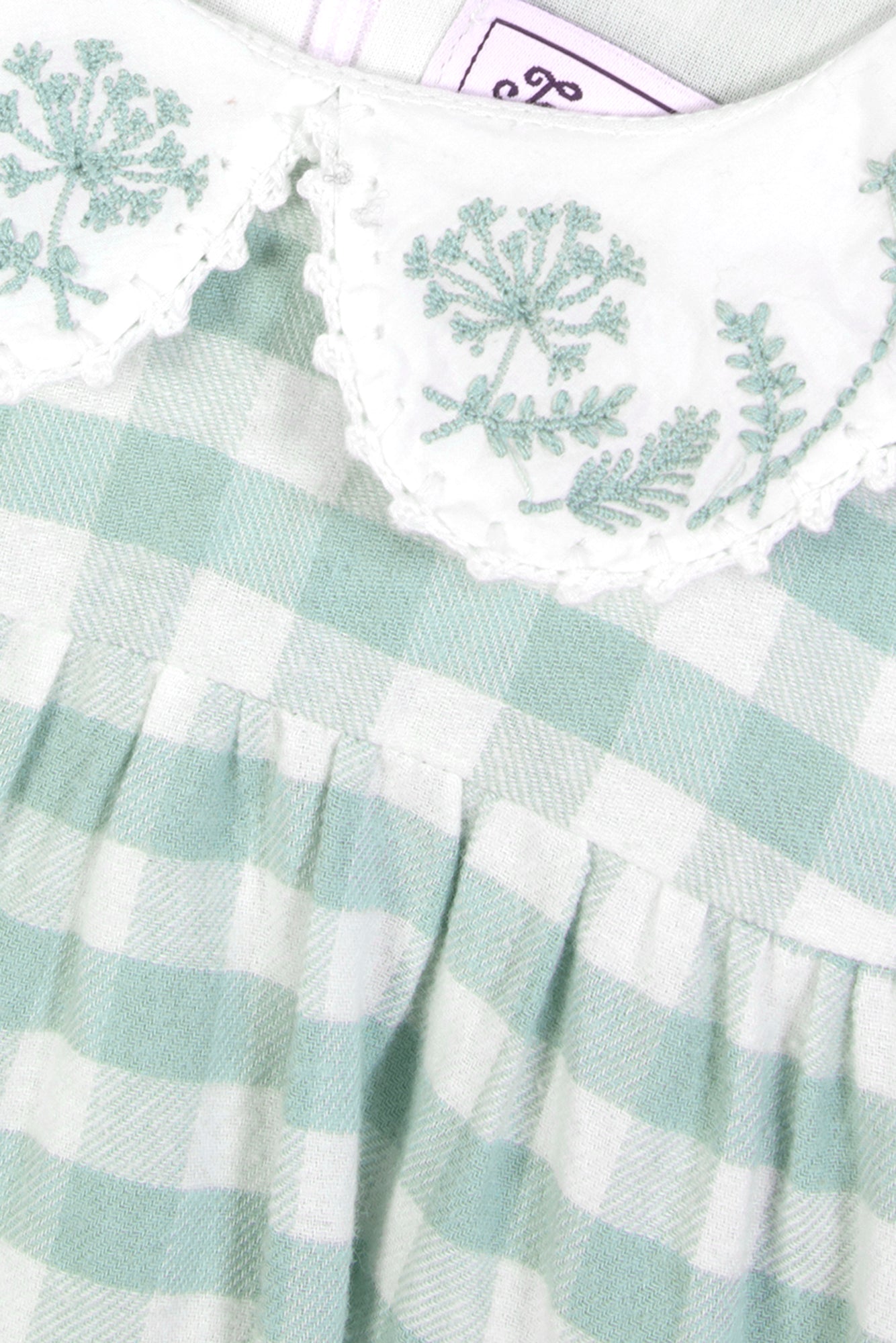 Robe - Vert d'eau vichy