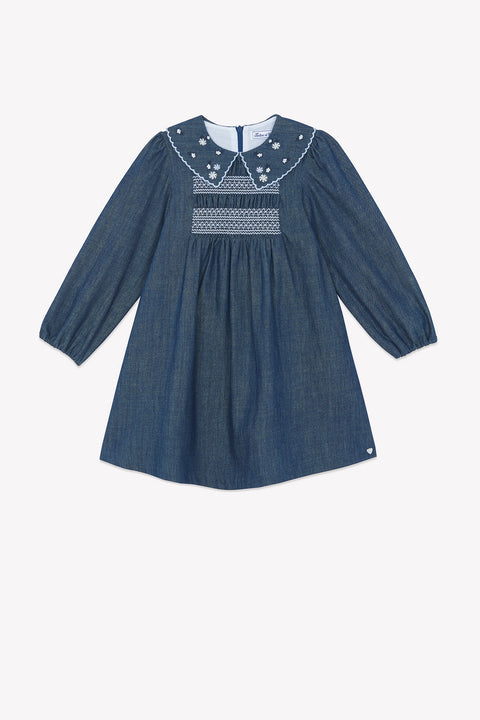 Dress - Chambray Peter Pan collar - Image principale