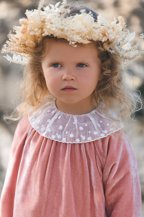 Robe - Rose poudré en velours - Image principale