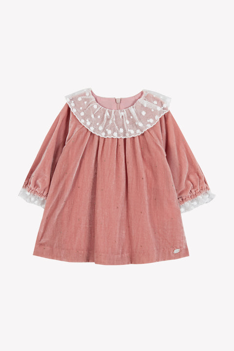 Dress - Powder pink velvet - Image principale