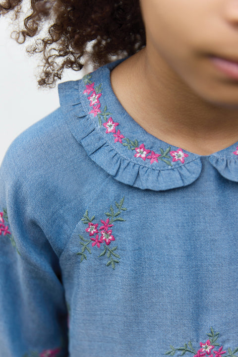 Dress - Denim Flowers - Image principale