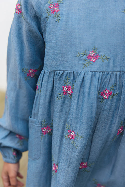 Dress - Denim Flowers - Image principale