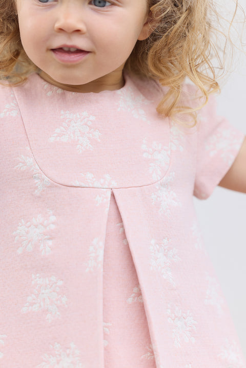 Robe - Rose poudré imprimé floral - Image principale