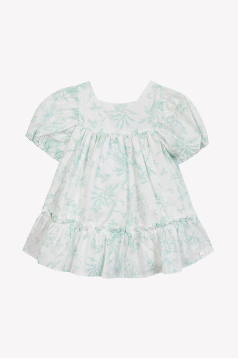 Robe - Vert d'eau inspiration Toile de Jouy - Image principale