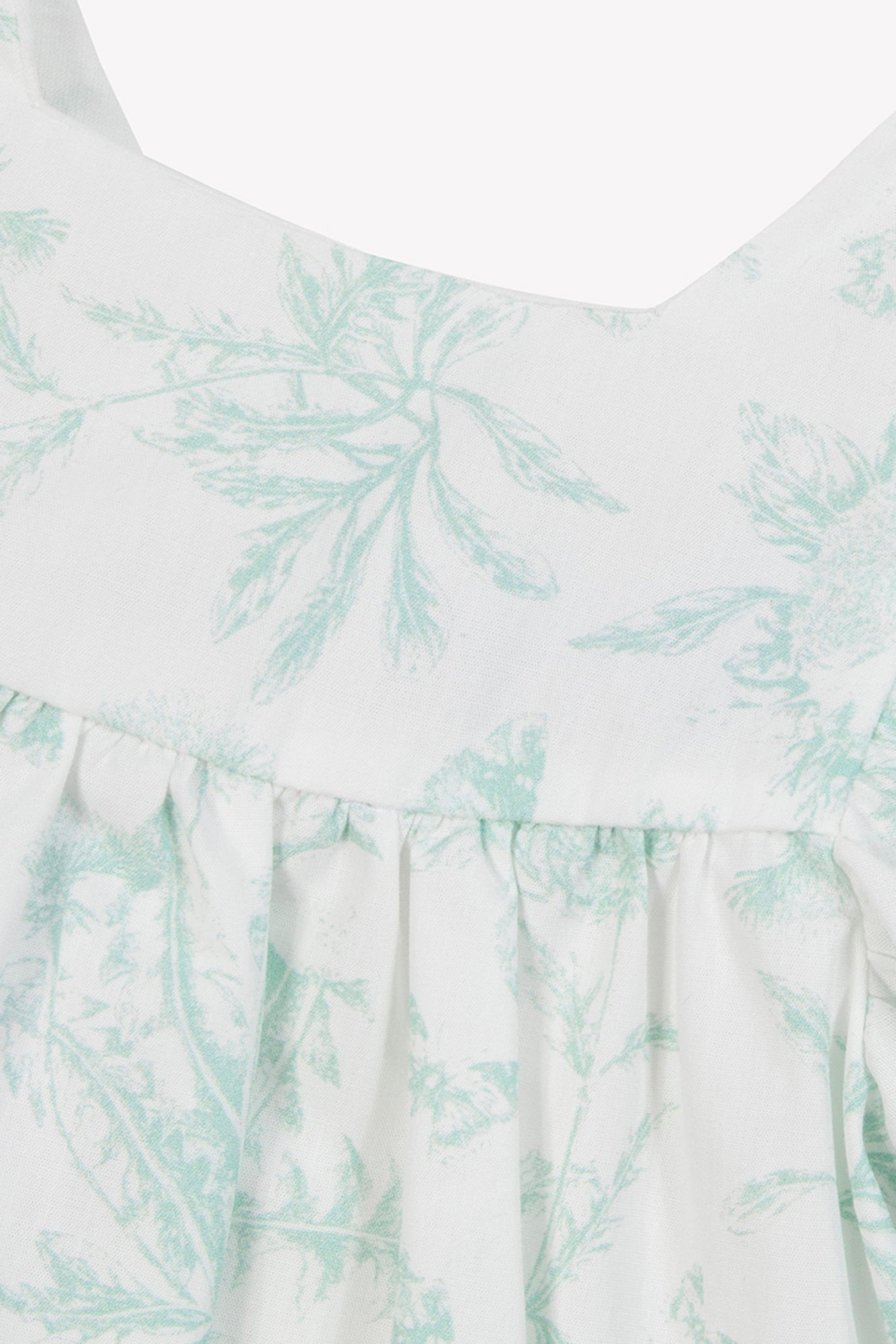 Jurk - Groen Inspirerend water Toile de Jouy