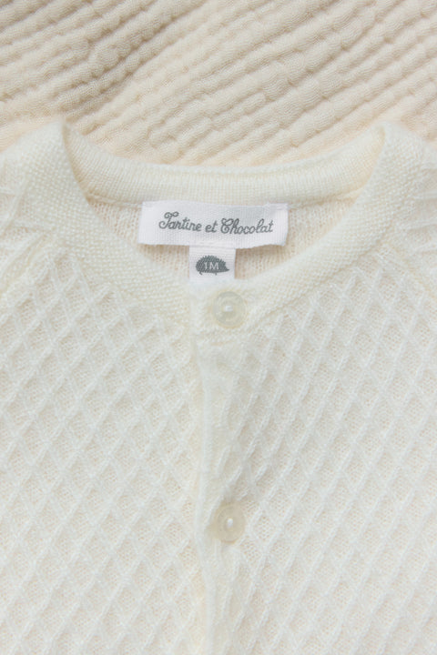 Combinaison longue - Ecru 100% cachemire - Image principale