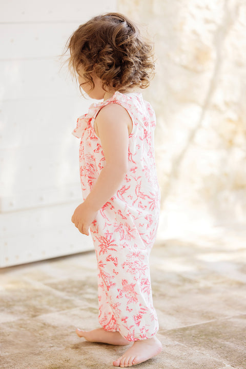 Combinaison longue - Praline inspiration Toile de Jouy - Image principale