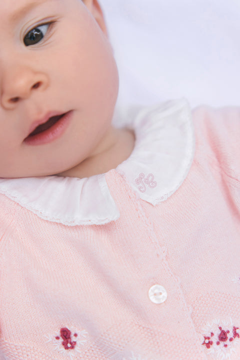 Jumpsuit long - Pale pink embroidery - Image principale