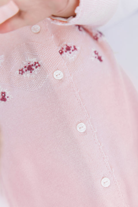 Jumpsuit long - Pale pink embroidery - Image principale