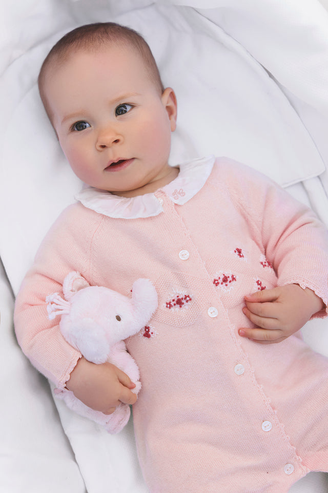 Jumpsuit long - Pale pink embroidery - Image principale