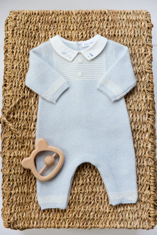 Combinaison longue - Bleu céleste smocks - Image principale