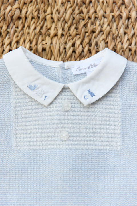 Combinaison longue - Bleu céleste smocks - Image principale