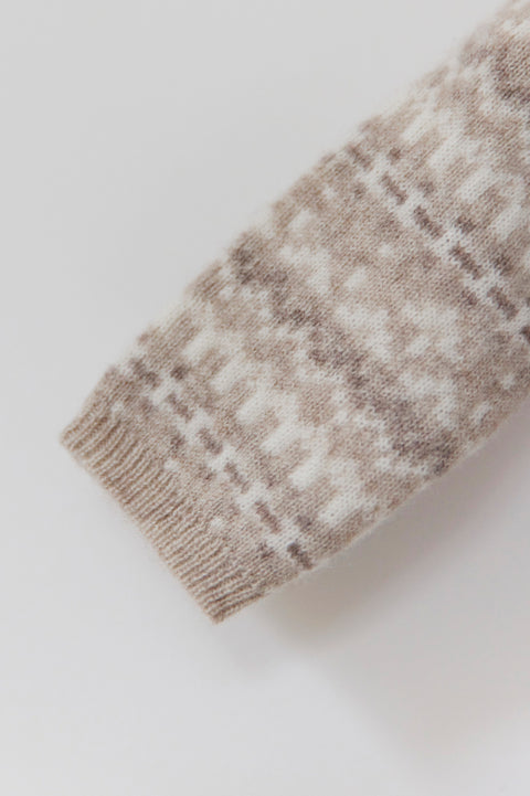 Combinaison longue - Greige jacquard - Image principale