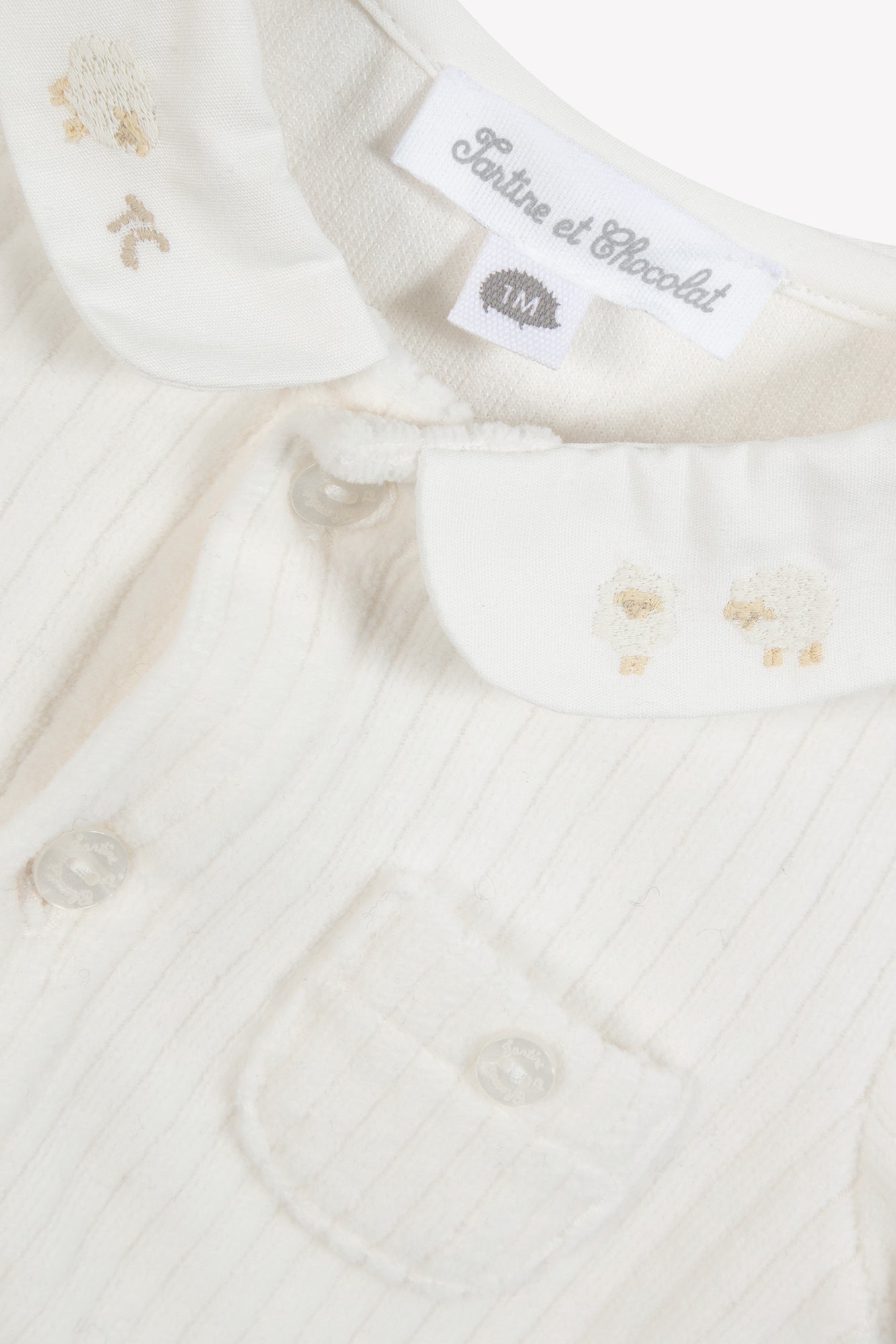 Combinaison longue - Ecru velours