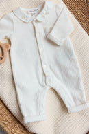 Combinaison longue - Ecru velours