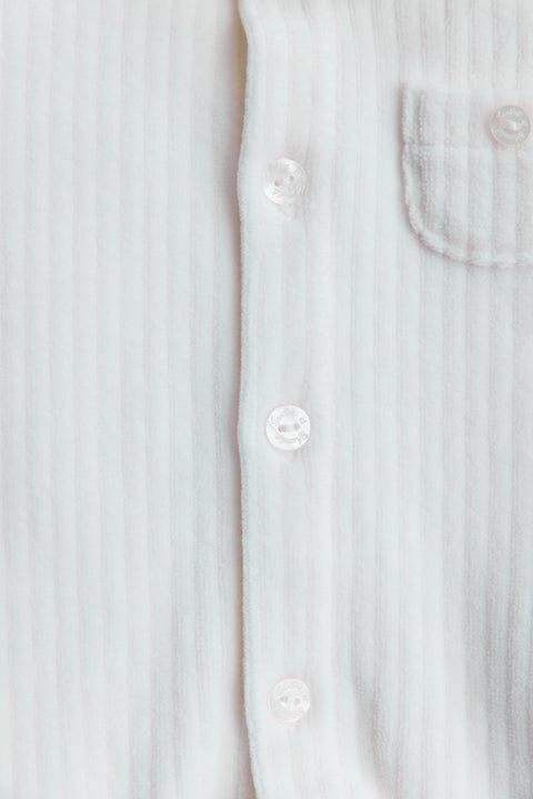 Combinaison longue - Ecru velours - Image principale