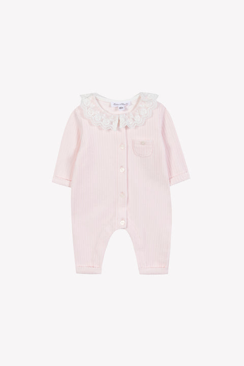 Jumpsuit long - Pale pink Velvet - Image principale