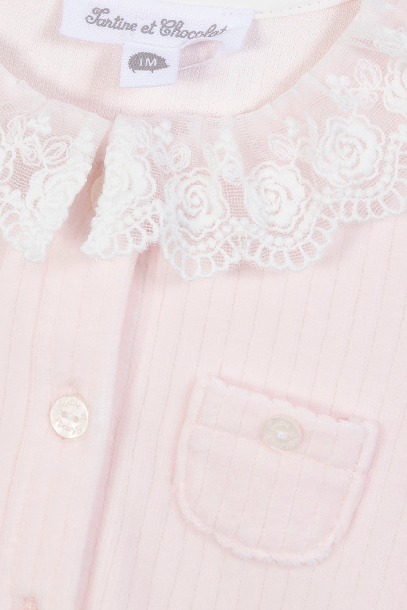 Combinaison longue - Rose pâle velours